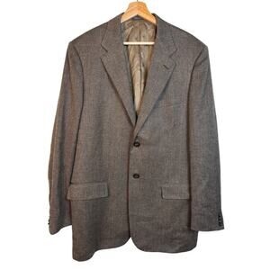 Corneliani Wool Cashmere Blazer Sport Coat Size 44L birdseye weave Professional